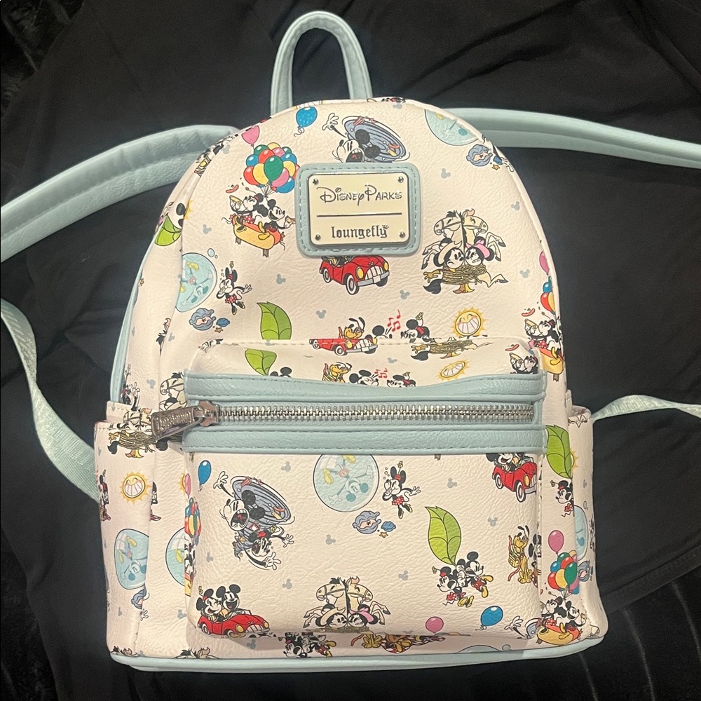 Disney Loungefly Kids Backpack - Cream and Blue